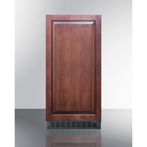 15'' Wide 62 Lb. Built-In Undercounter Commercially Listed Indoor/Outdoor Clear Icemaker With Internal Pump And Panel-Ready Door - BIM68OSPUMPIF Summit