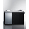Mobile Outdoor Kitchenette With Refrigerator, Sink, Storage Cabinet, And Slide-Out Waste Bins - CARTOS54RS Summit