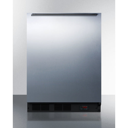 Built-In Undercounter ADA Compliant Craft Beer Pub Cellar With Black Cabinet, Stainless Steel Door, Horizontal Handle, Digital Thermostat, And Deluxe Interior - FF63BKBIDTPUBSSHHADA Summit