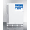 Commercial 5.5 Cu.Ft. Beverage Zone Refrigerator With Stainless Steel Handle - FF6W7BZ Summit Commercial