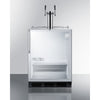 Built-In Glass Door Kegerator For Use Under ADA Compliant Counters With Dual Tap Kit For Two 1/6 Kegs - SBC56GBICSSADA Summit Commercial