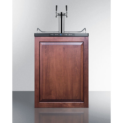 Built-In  Beer Dispenser, Auto Defrost With Digital Thermostat, Dual Tap System, Panel-Ready Door, And Black Cabinet - SBC635MBIIFTWIN Summit