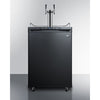 Built-In  Beer Dispenser, Auto Defrost With Digital Thermostat, Dual Tap System, And Black Exterior Finish - SBC635MBITWIN Summit