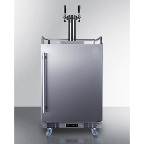 Built-In Commercially Approved Dual Tap Cold Brew Kegerator In Stainless Steel - SBC682CFTWIN Summit
