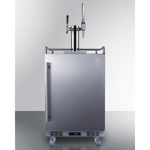 Built-In Commercially Approved Dual Tap Combo Cold Brew And Nitro Coffee Kegerator In Stainless Steel - SBC682CMTWIN Summit