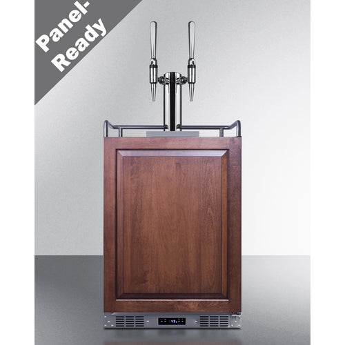 Built-In Commercially Approved Dual Tap Nitro Coffee Kegerator In Stainless Steel With Panel-Ready Door - SBC682PNRNCFTWIN Summit