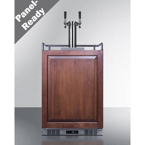 Built-In Commercially Approved Dual Tap Wine Kegerator In Stainless Steel With Panel-Ready Door - SBC682PNRWKDTWIN Summit