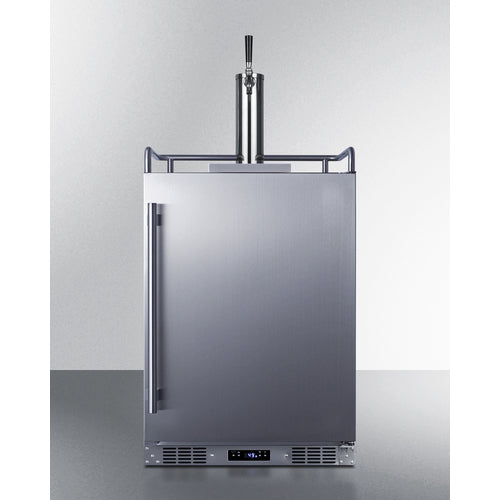 Built-In Undercounter Outdoor Single Tap Beer Kegerator In Complete Stainless Steel - SBC683OS Summit