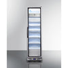 Commercial Glass Door Beverage Center In Slim Fit With Stainless Steel Interior & Exterior, Right Hand Door Swing - SCR1104RH Summit Commercial