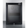 Compact Commercial Beverage Center With Glass Door, Lock, And Black Cabinet - SCR114L Summit Commercial