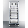 Commercial Mini Reach-In Beverage Center With Glass Door, Black Cabinet, And Dolly - SCR1156RI Summit Commercial