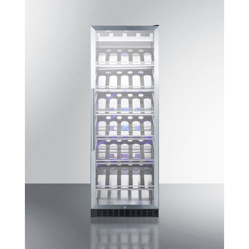 Commercial Full-Size Wine Cellar With Champagne Style Shelving - SCR1401CHCSS Summit Commercial