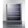 Built-In Undercounter Beverage Refrigerator With Seamless Trimmed Glass Door, Digital Controls, Lock, And Black Cabinet - SCR2466B Summit