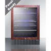 Built-In Undercounter Beverage Refrigerator With Panel-Ready Glass Door, Digital Controls, Lock, And Black Cabinet - SCR2466BPNR Summit