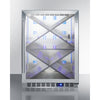 Commercial Built-In Undercounter Wine Cellar With Diamond Style Shelving - SCR610BLXCSS Summit Commercial