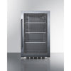 19'' Wide Shallow Depth Indoor/Outdoor Beverage Center With Glass Door And Black Interior - SPR488BOSH34 Summit