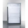 19'' Wide Shallow Depth Indoor/Outdoor Beverage Center With Glass Door And White Interior - SPR489OSCSS Summit