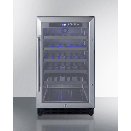 18'' Wide ADA Compliant Wine Cellar , With Digital Controls, Lock, And LED Lighting - SWC1840BADA Summit