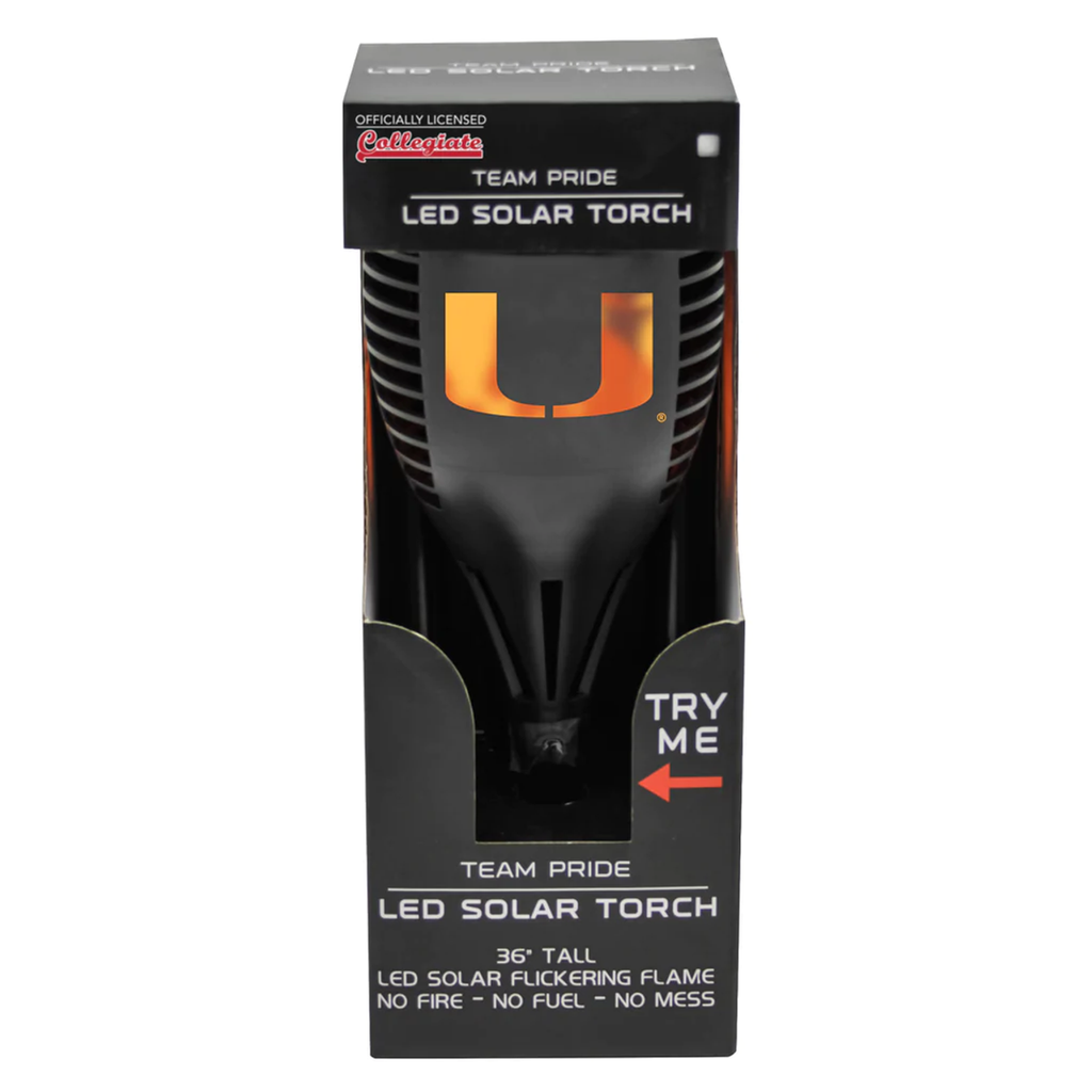 Miami Hurricanes Solar Torch LED - Sporticulture