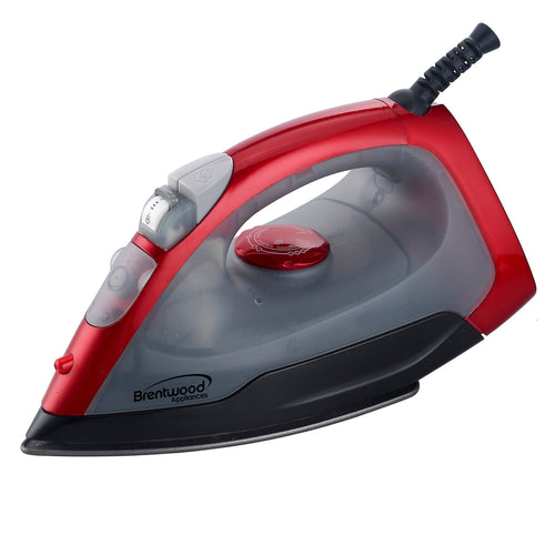 Brentwood  Full Size Steam / Spray / Dry Iron in Red and Gray