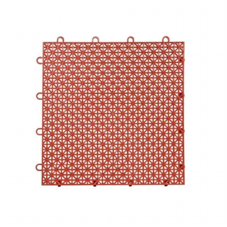 Powerhouse 12 x 12 in. Armadillo Red Clay Polypropylene Interlocking Multi Purpose Floor Tile  Pack of 9