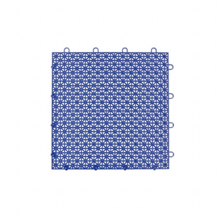 Powerhouse 12 x 12 in. Armadillo Cobalt Blue Polypropylene Interlocking Multi Purpose Floor Tile  Pack of 9