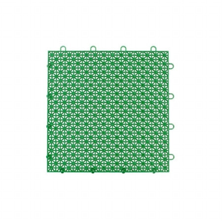 Powerhouse 12 x 12 in. Armadillo Extreme Green Polypropylene Interlocking Multi Purpose Floor Tile  Pack of 9