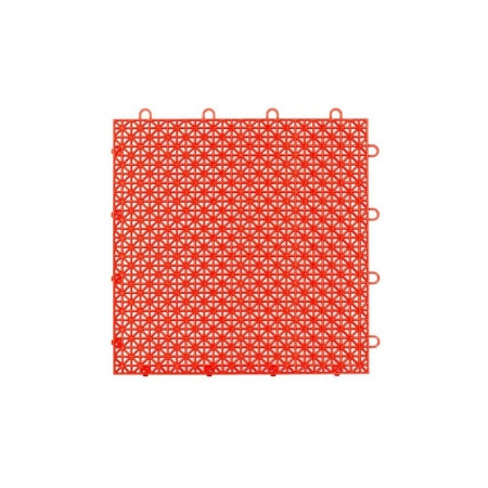 Powerhouse 12 x 12 in. Armadillo Flaming Red Polypropylene Interlocking Multi Purpose Floor Tile  Pack of 9