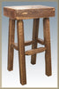 Montana Woodworks MWHCBNHLSL Barstool- Half Log-No Back-Homestead Collection