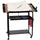 Adjustable Drawing and Drafting Table with Black Frame and Dual Wheel Casters - Flash Furniture