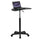 Black Sit to Stand Mobile Laptop Computer Desk - Flash Furniture