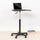 Black Sit to Stand Mobile Laptop Computer Desk - Flash Furniture