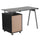 Black Glass Computer Desk with Three Drawer Pedestal - Flash Furniture