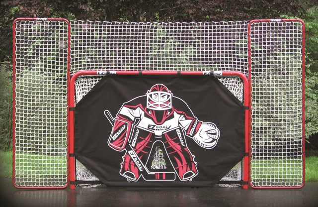 EZGoal 67009 2 In. Folding Hockey Goal With Backstop- Shooter Tutor & Targets