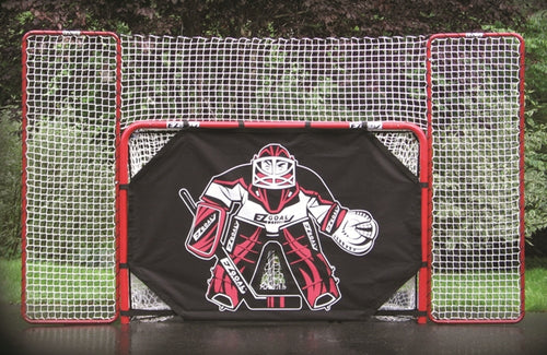EZGoal 67009 2 In. Folding Hockey Goal With Backstop- Shooter Tutor & Targets
