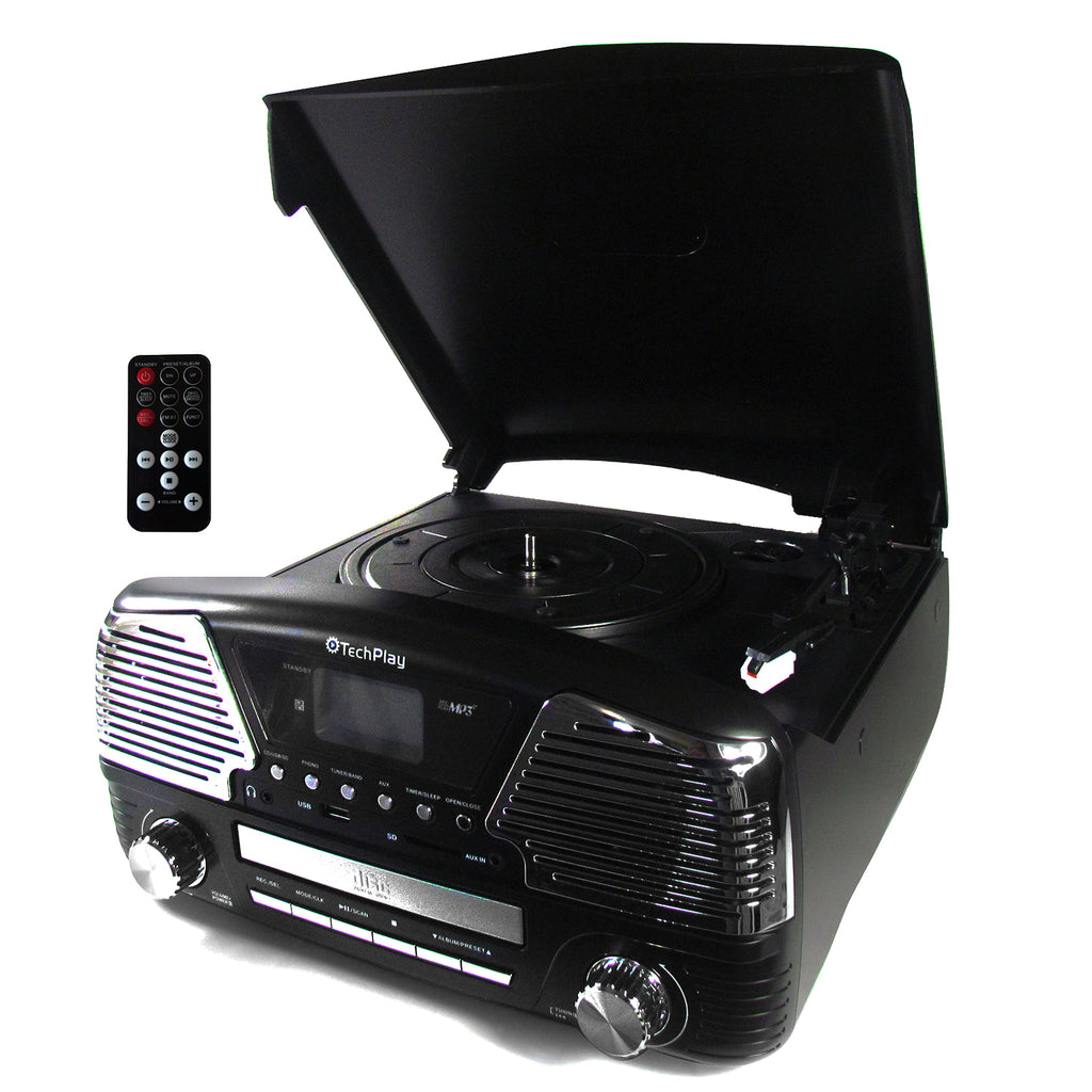 Techplay TechPlay 3 Speed Bluetooth Turntable in Black