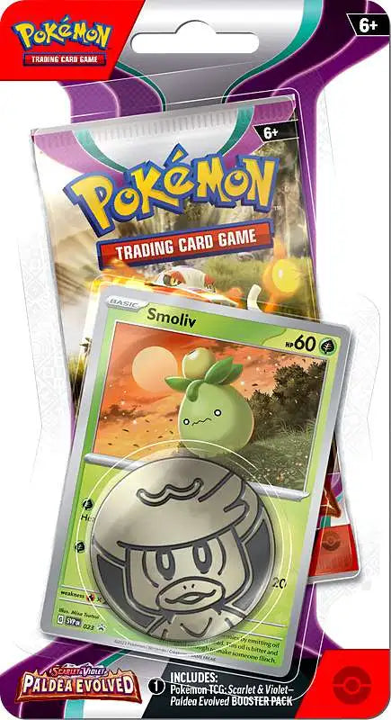 Pokemon Trading Card Game Scarlet & Violet Paldea Evolved Checklane BLISTER Pack [Booster Pack, Promo Card & Coin]