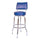 Richardson Seating Corp 1957BLU 1957- 30 in. Floridian Swivel Bar Stool- Blue-  - Chrome