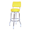 Richardson Seating Corp 1957YEL 1957- 30 in. Floridian Swivel Bar Stool- Yellow-  - Chrome