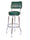 Richardson Seating Corp 1957GRN-24 1957- 24 in. Floridian Swivel Counter Stool- Green-  - Chrome