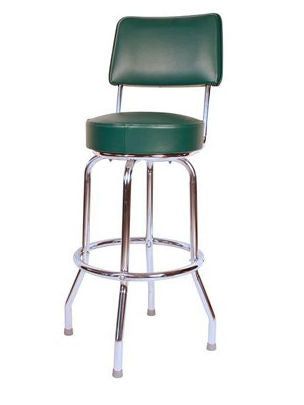 Richardson Seating Corp 1957GRN-24 1957- 24 in. Floridian Swivel Counter Stool- Green-  - Chrome