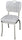 Richardson Seating Corp 4260CIG 4260 Handle Back Diner Chair -Cracked Ice Grey- with Single Tone Channel Back and 2 in. Box Seat  - Chrome