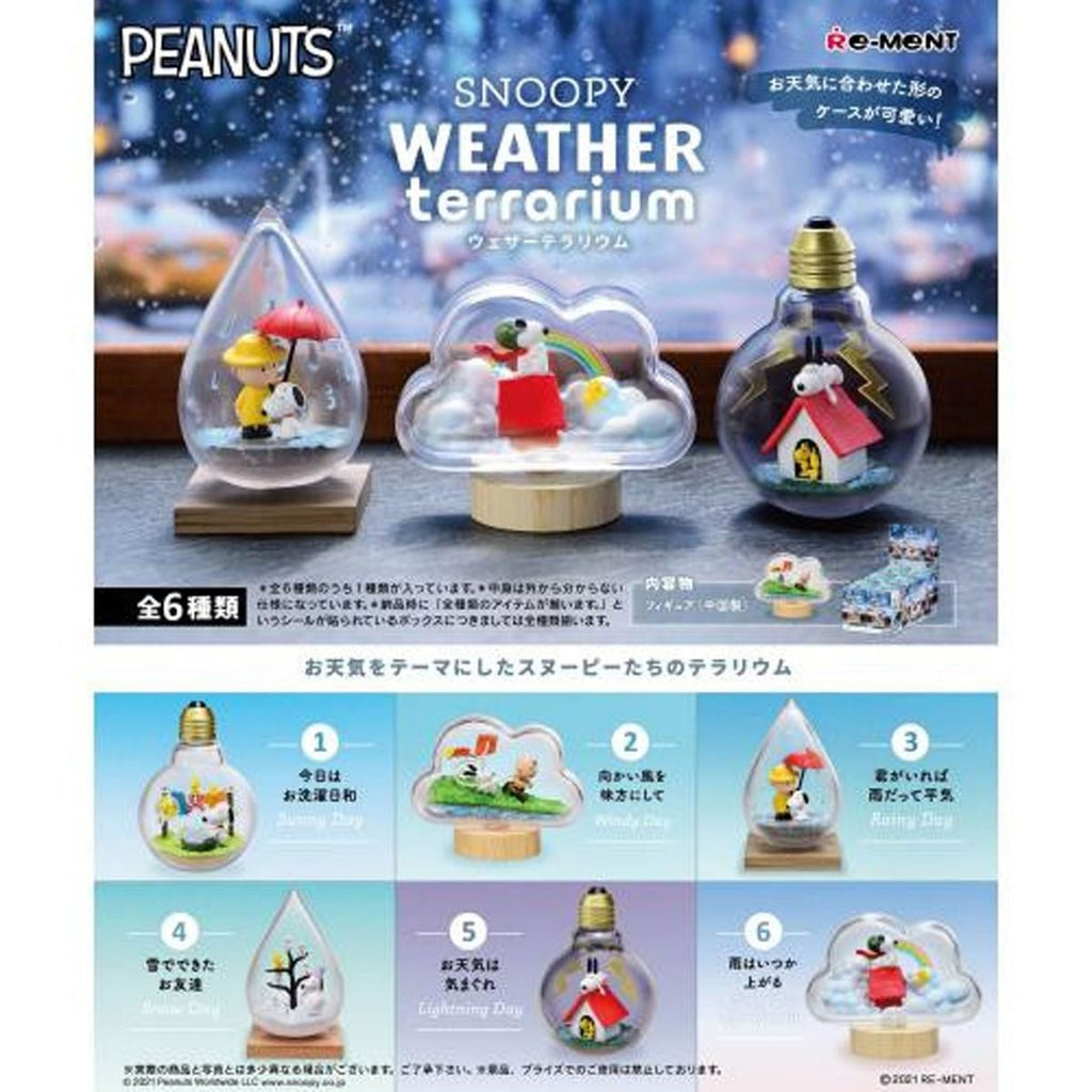 Snoopy Weather Terrarium - 1 Random Figure - Re-Ment Toys