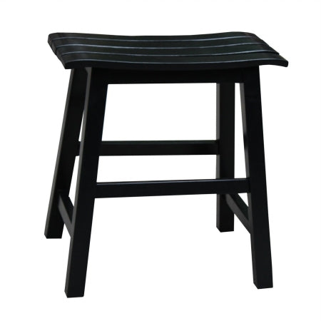 International Concepts S46-781 Slat seat stool - 18'' sh - rta Black