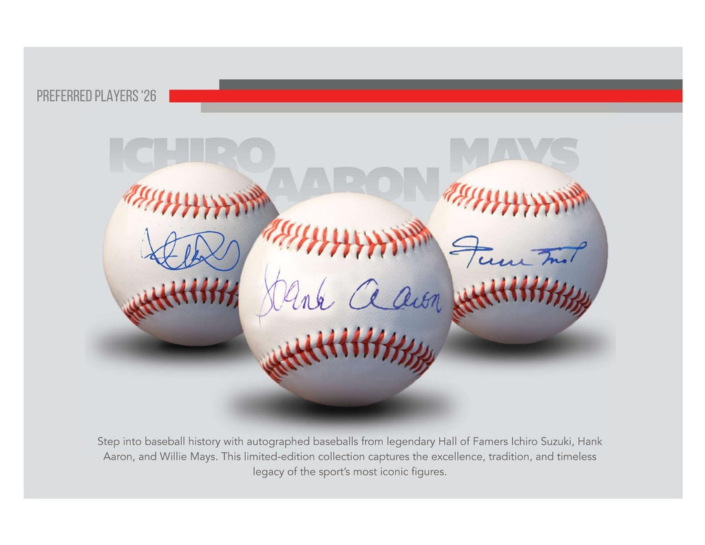 2026 Onyx Preferred Player's Collection Autographed Baseballs - Onyx Authenticated