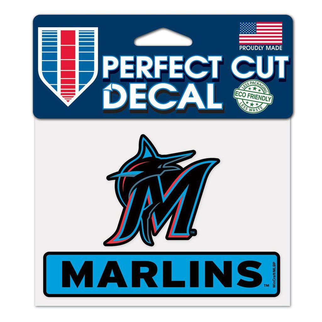 Miami Marlins Decal 4.5x5.75 Perfect Cut Color - Wincraft