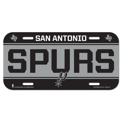 San Antonio Spurs License Plate Plastic - 0.25