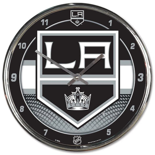 Los Angeles Kings Clock Round Wall Style Chrome Periodic Restock - WinCraft