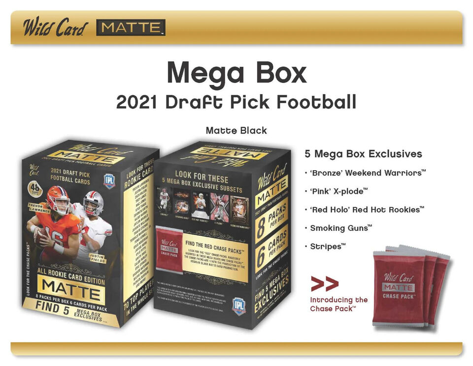 Wild Card Football 2021 Wild Card Matte Football Mega Box - Black