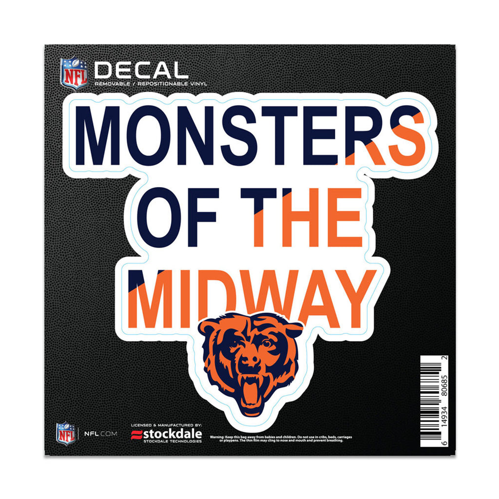 Chicago Bears Decal 6x6 All Surface Slogan - WinCraft